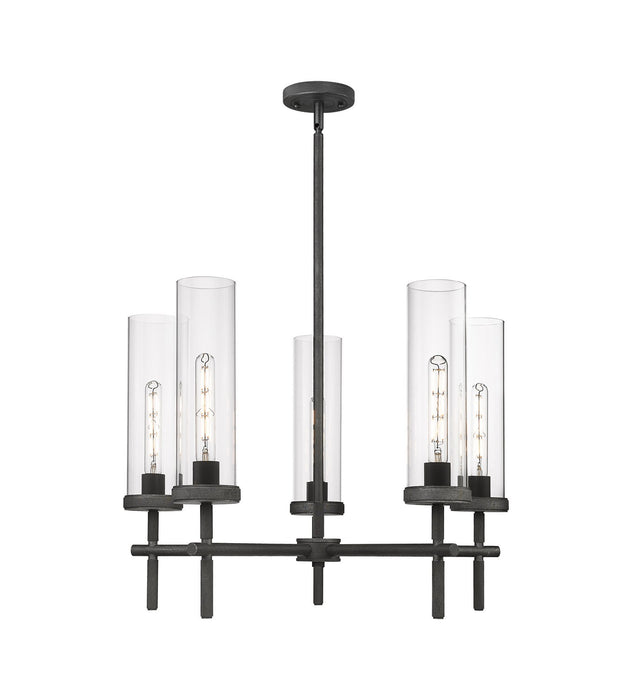 Innovations 471-5CR-WZ-G471-12CL LED Chandelier, Weathered Zinc