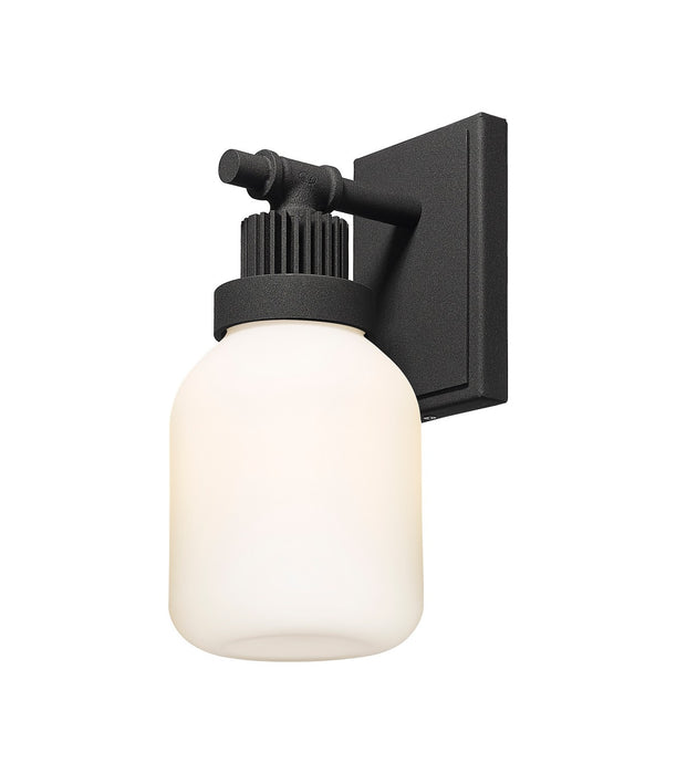 Innovations 472-1W-TBK-G472-6WH LED Wall Sconce, Textured Black