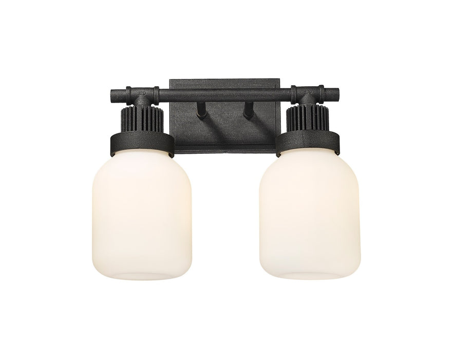 Innovations 472-2W-WZ-G472-6WH LED Bath Vanity, Weathered Zinc