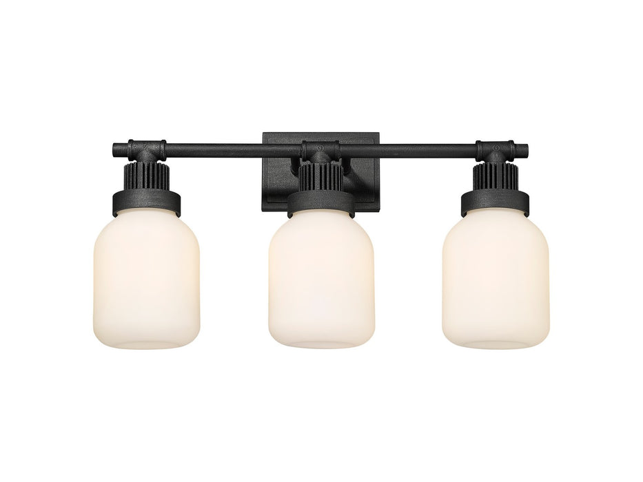 Innovations 472-3W-WZ-G472-6WH LED Bath Vanity, Weathered Zinc