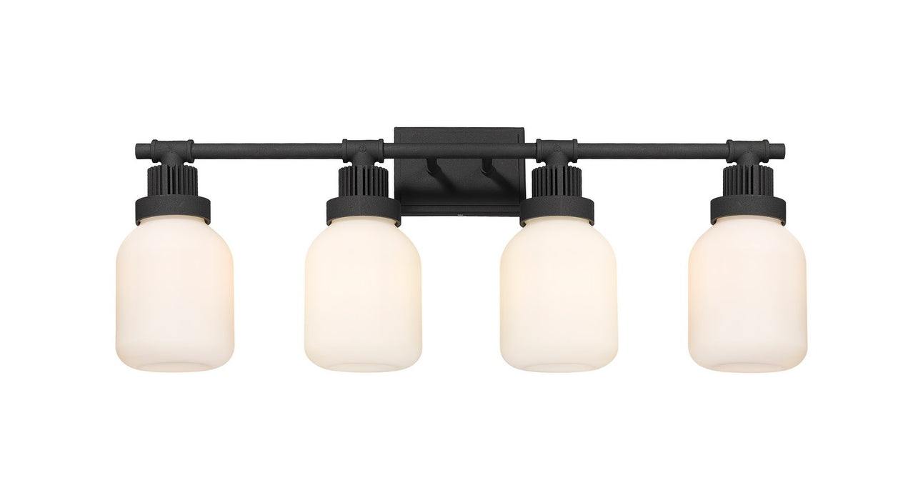 Innovations 472-4W-TBK-G472-6WH LED Bath Vanity, Textured Black