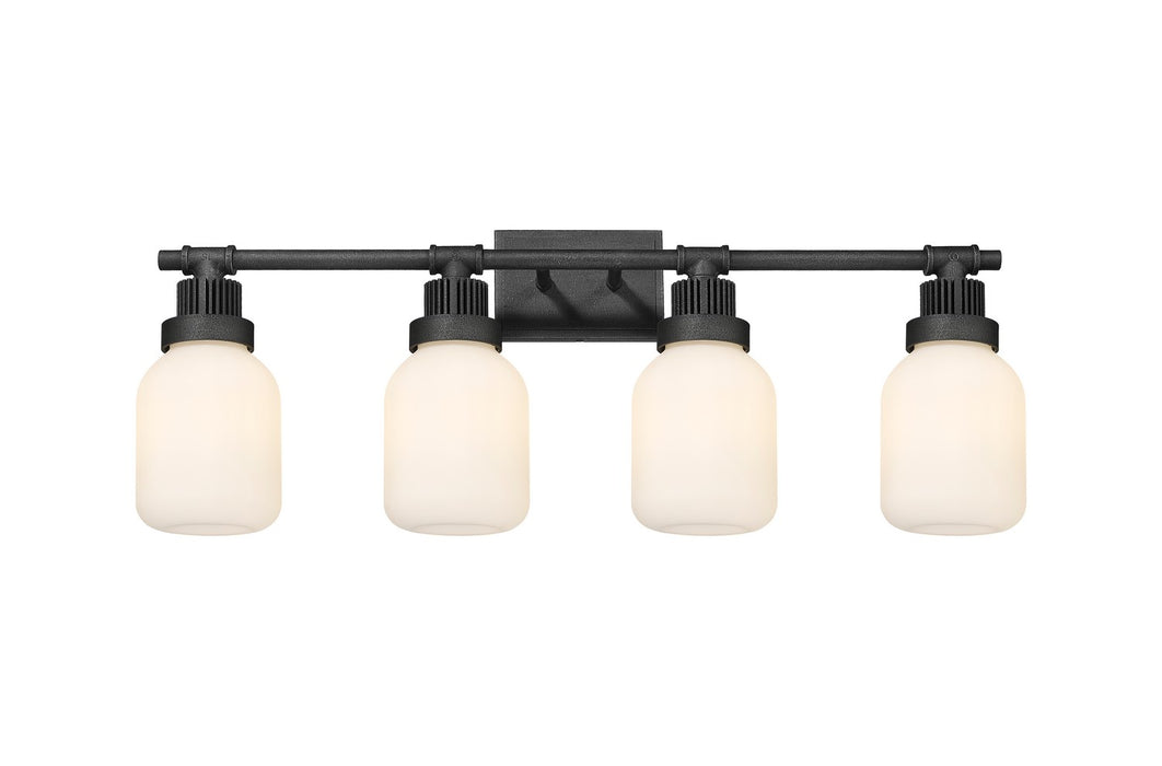Innovations 472-4W-WZ-G472-6WH LED Bath Vanity, Weathered Zinc