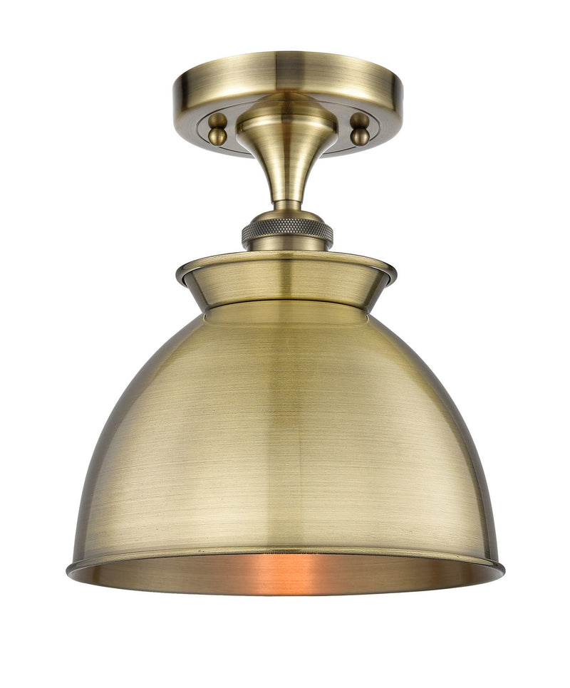 Innovations 516-1C-AB-M14-AB One Light Semi-Flush Mount, Antique Brass