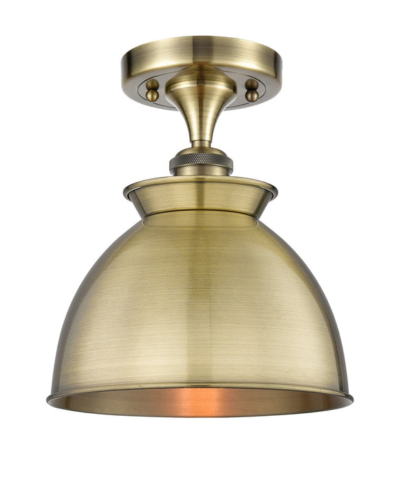 Innovations 516-1C-AB-M14-AB One Light Semi-Flush Mount, Antique Brass