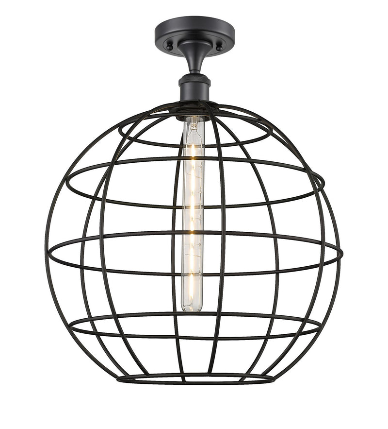 Innovations 516-1C-BK-CE-16-BK LED Semi-Flush Mount, Matte Black