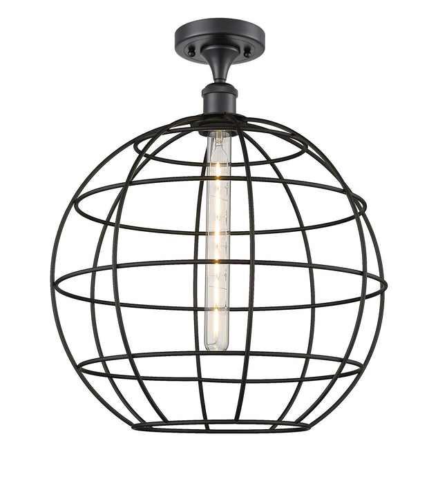 Innovations 516-1C-BK-CE-16-BK LED Semi-Flush Mount, Matte Black