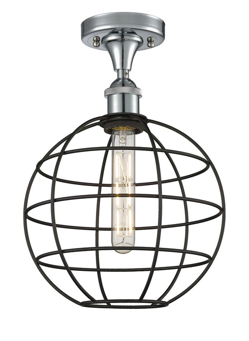 Innovations 516-1C-PC-CE-10-BK LED Semi-Flush Mount, Polished Chrome