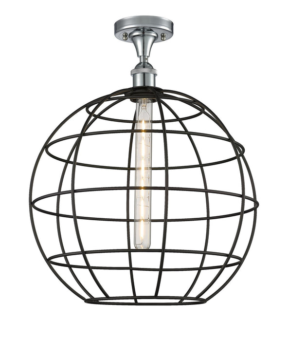 Innovations 516-1C-PC-CE-16-BK LED Semi-Flush Mount, Polished Chrome