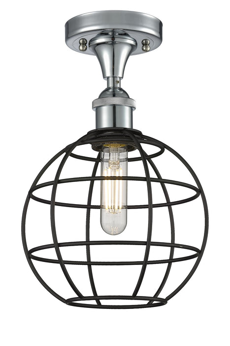 Innovations 516-1C-PC-CE-8-BK LED Semi-Flush Mount, Polished Chrome