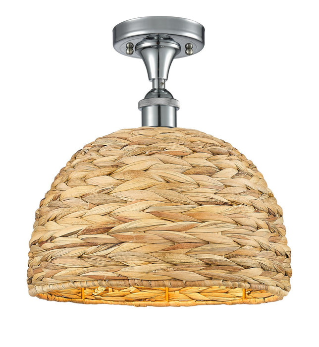 Innovations 516-1C-PC-RBD-12-NAT One Light Semi-Flush Mount, Polished Chrome
