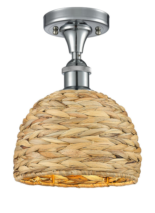 Innovations 516-1C-PC-RBD-8-NAT One Light Semi-Flush Mount, Polished Chrome