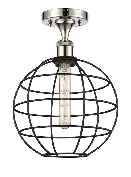 Innovations 516-1C-PN-CE-10-BK LED Semi-Flush Mount, Polished Nickel