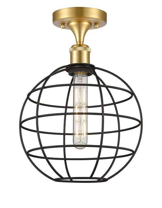 Innovations 516-1C-SG-CE-10-BK LED Semi-Flush Mount, Satin Gold