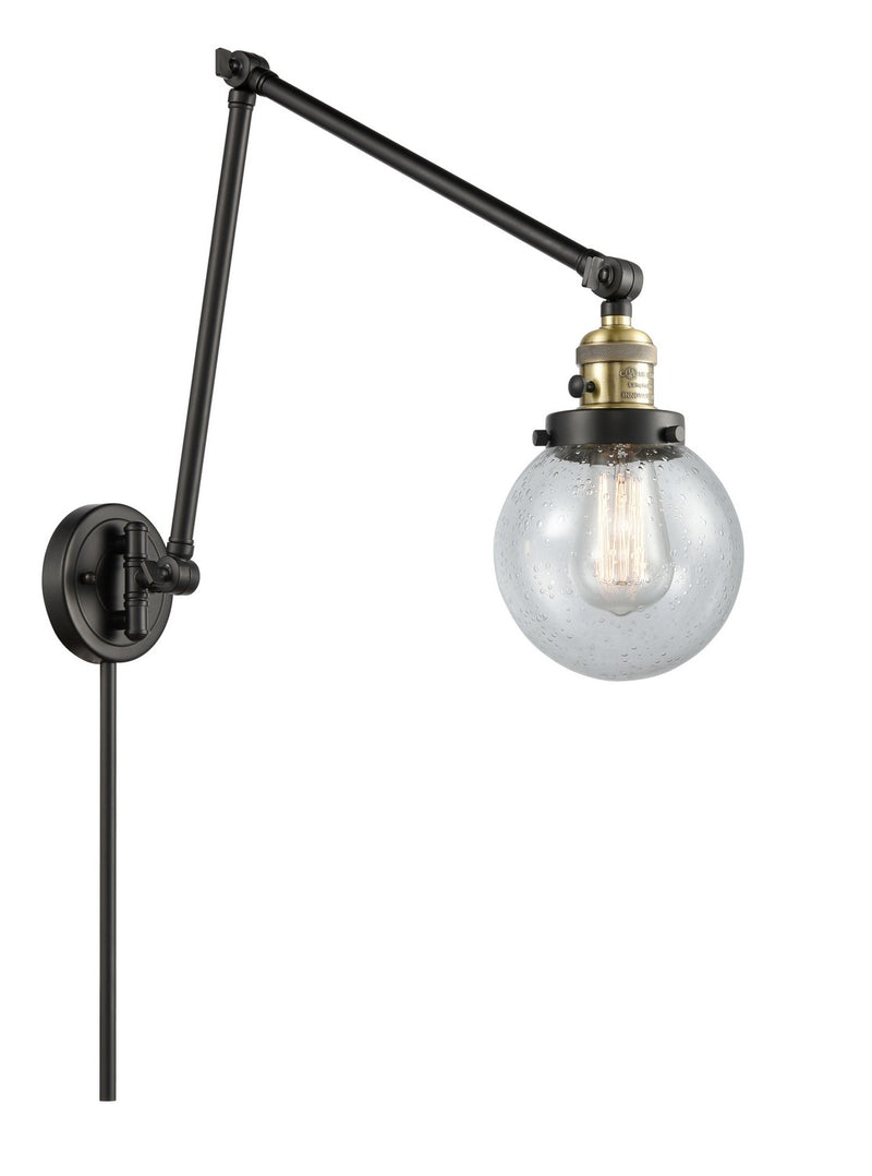 Innovations 238-BAB-G204-6-LED LED Swing Arm Lamp, Black Antique Brass