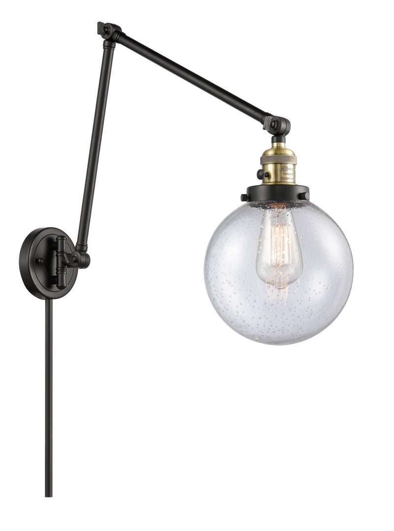 Innovations 238-BAB-G204-8-LED LED Swing Arm Lamp, Black Antique Brass