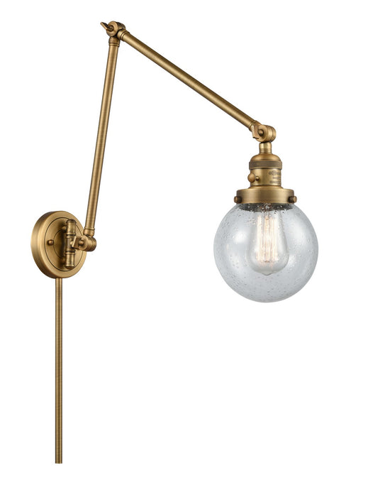 Innovations 238-BB-G204-6-LED LED Swing Arm Lamp, Brushed Brass