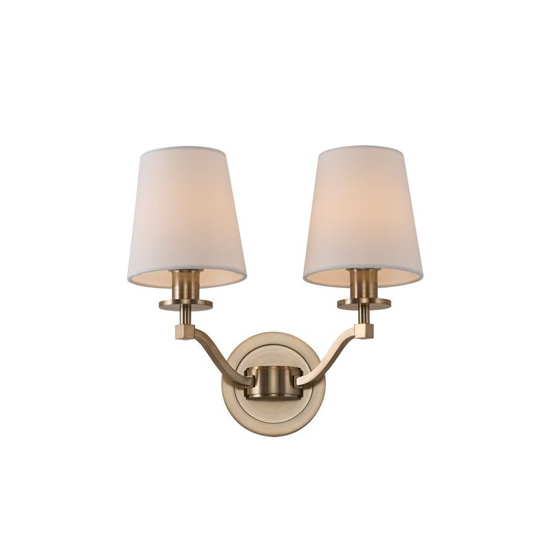 Kalco 518921BCG Two Light Wall Sconce, Brushed Champagne Gold