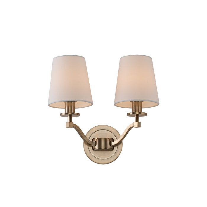 Kalco 518921BCG Two Light Wall Sconce, Brushed Champagne Gold