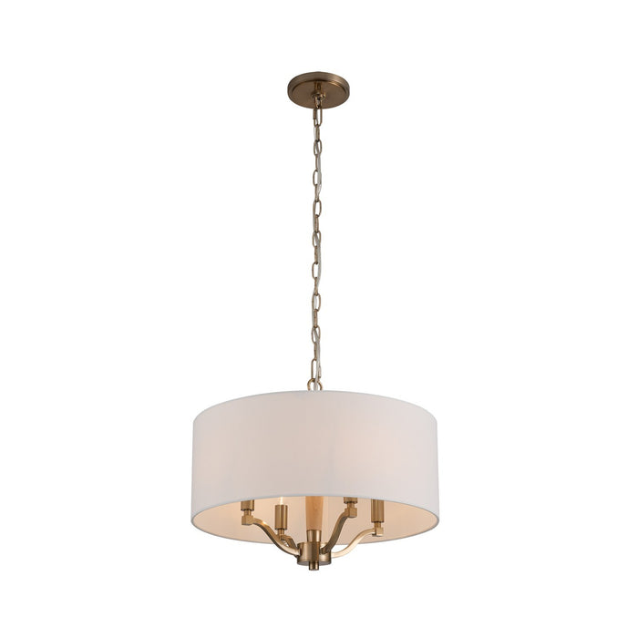 Kalco 518945BCG Four Light Chandelier, Brushed Champagne Gold