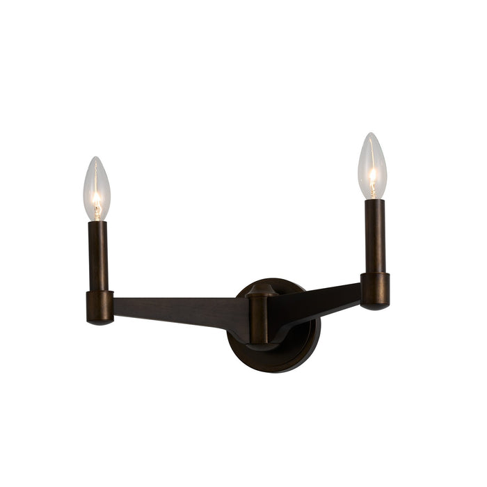 Kalco 519021VBZ Two Light Wall Sconce, Vintage Bronze