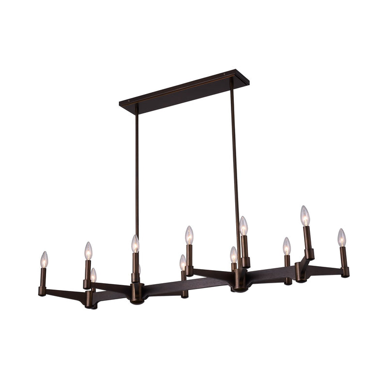 Kalco 519061VBZ 12 Light Island Pendant, Vintage Bronze