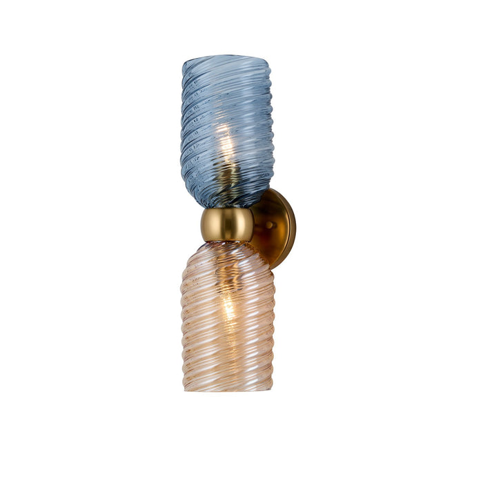 Kalco 519821AGG Two Light Wall Sconce, Aged Gold