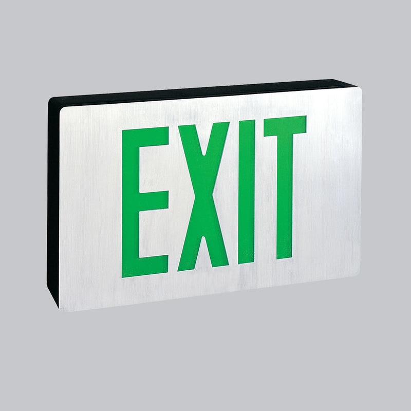 Nora Lighting NX-606-LED/G/2F LED Exit Sign, Aluminum