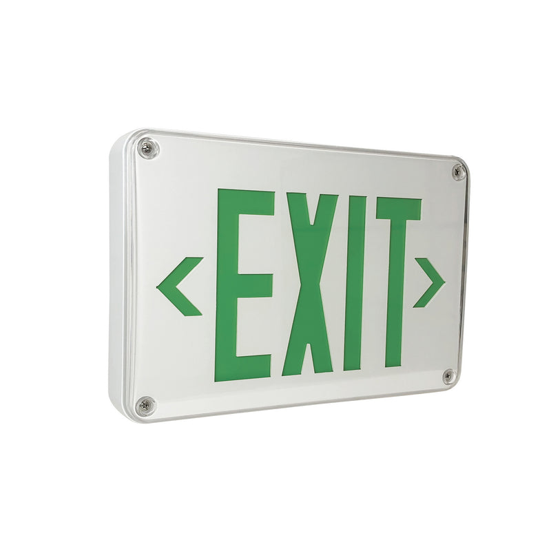 Nora Lighting NX-617-LED/G-CC LED Self-Diagnostic Exit & Emergency Sign w/ Battery Backup, White