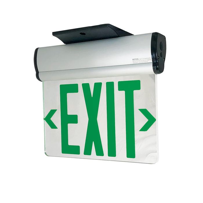 Nora Lighting NX-810-LEDGMA LED Edge-Lit Exit Sign, Aluminum