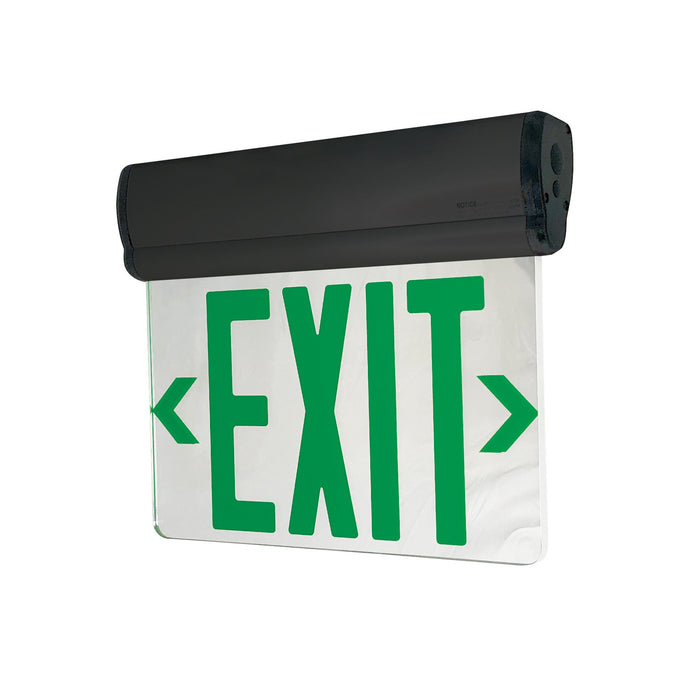 Nora Lighting NX-811-LEDG2MB LED Edge-Lit Exit Sign, Black