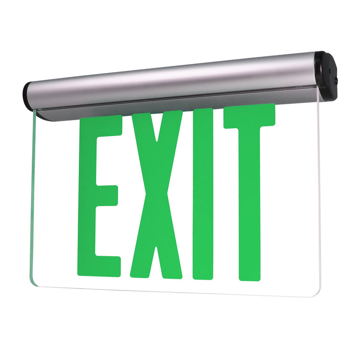 Nora Lighting NX-811-LEDGCA LED Edge-Lit Exit Sign, Aluminum