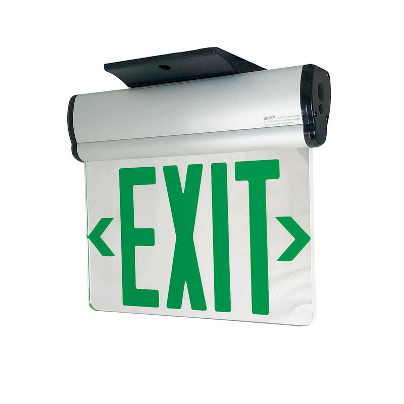 Nora Lighting NX-811-LEDGMA LED Edge-Lit Exit Sign, Aluminum