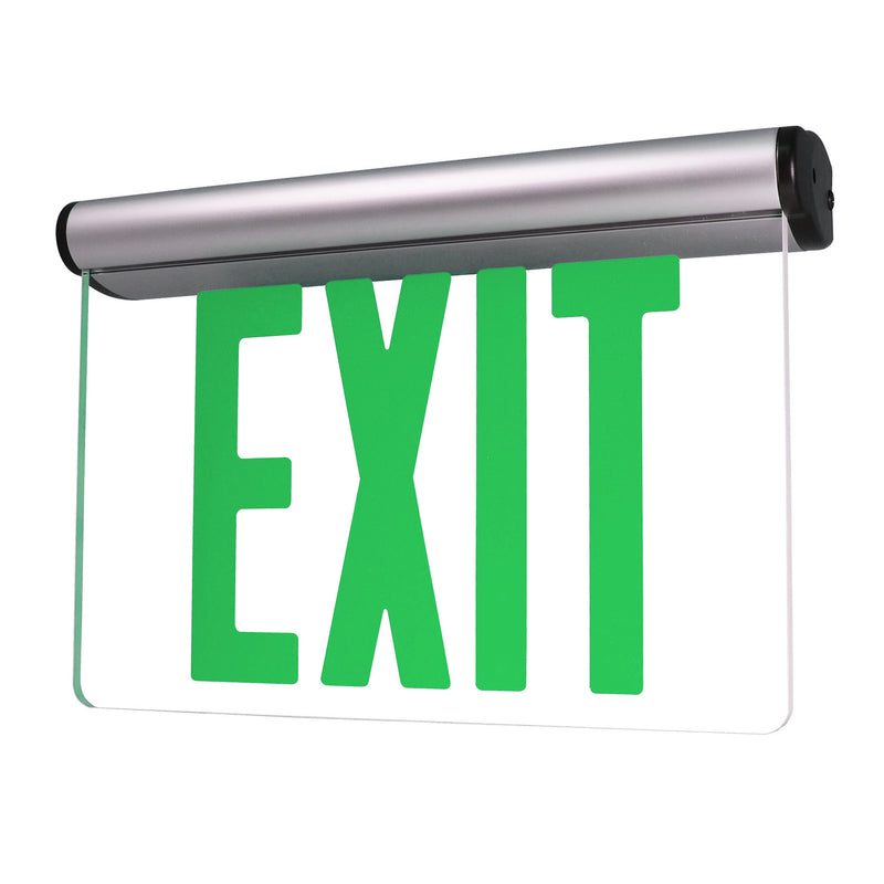 Nora Lighting NX-812-LEDGCA LED Edge-Lit Exit Sign, Aluminum