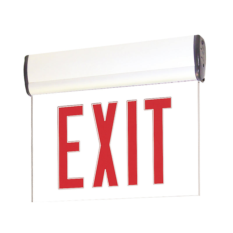 Nora Lighting NX-812-LEDRCW LED Edge-Lit Exit Sign, White