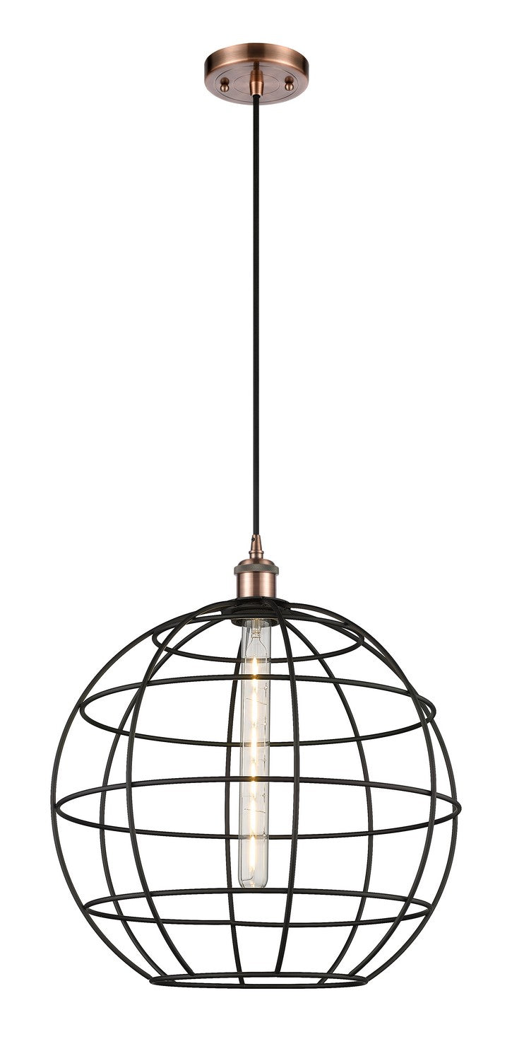 Innovations 516-1P-AC-CE-16-BK LED Pendant, Antique Copper