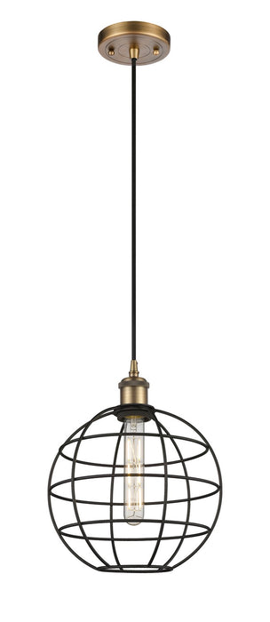 Innovations 516-1P-BB-CE-10-BK LED Pendant, Brushed Brass
