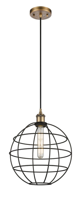 Innovations 516-1P-BB-CE-12-BK LED Pendant, Brushed Brass