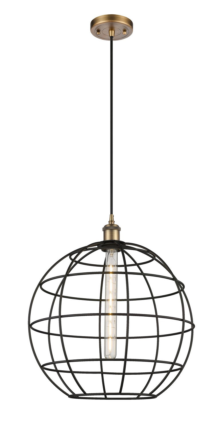 Innovations 516-1P-BB-CE-16-BK LED Pendant, Brushed Brass