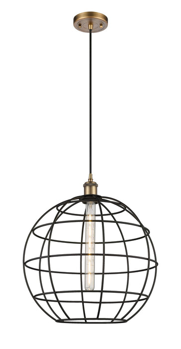 Innovations 516-1P-BB-CE-16-BK LED Pendant, Brushed Brass