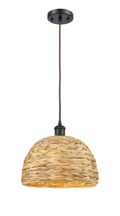 Innovations 516-1P-OB-RBD-12-NAT One Light Pendant, Oil Rubbed Bronze