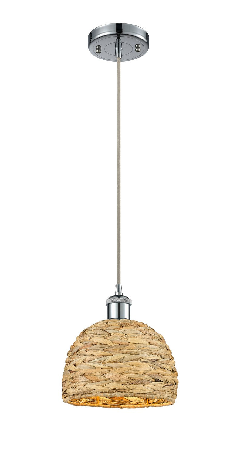 Innovations 516-1P-PC-RBD-8-NAT One Light Pendant, Polished Chrome