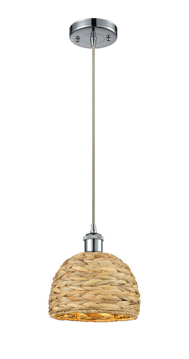 Innovations 516-1P-PC-RBD-8-NAT One Light Pendant, Polished Chrome