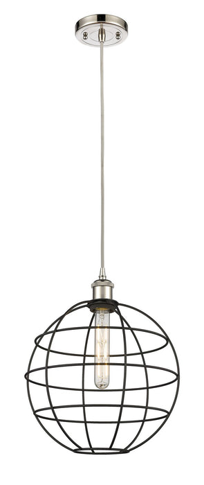 Innovations 516-1P-PN-CE-12-BK LED Pendant, Polished Nickel