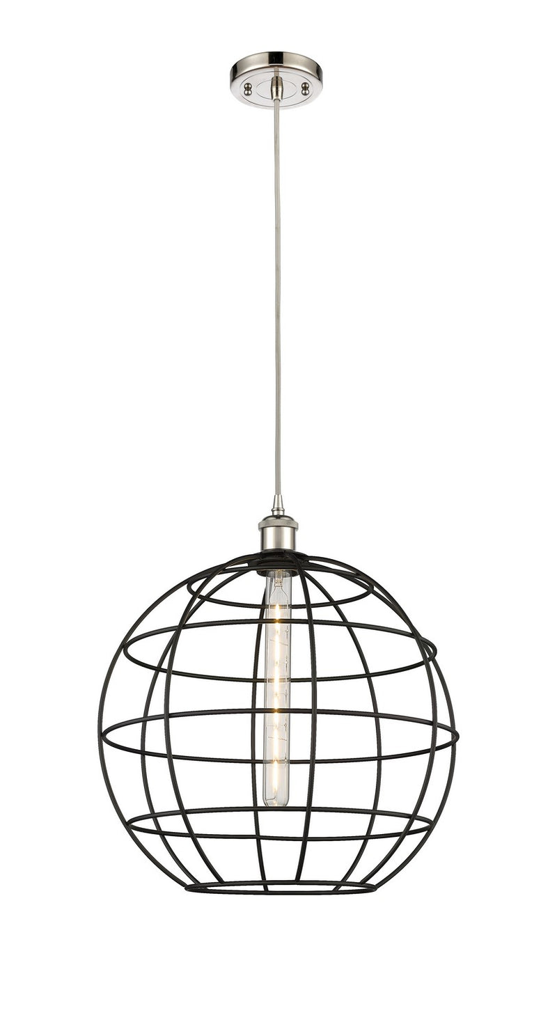 Innovations 516-1P-PN-CE-16-BK LED Pendant, Polished Nickel