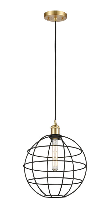 Innovations 516-1P-SG-CE-12-BK LED Pendant, Satin Gold