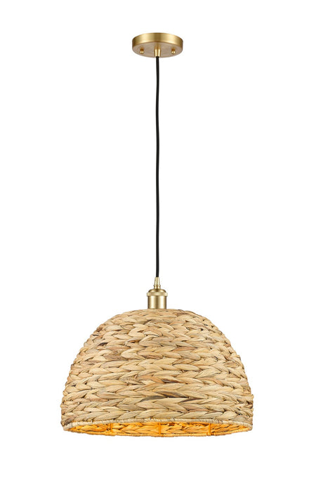 Innovations 516-1P-SG-RBD-16-NAT One Light Pendant, Satin Gold