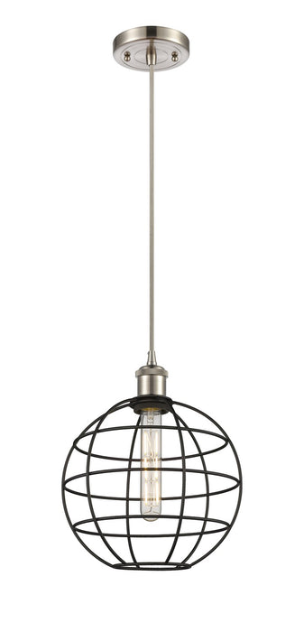 Innovations 516-1P-SN-CE-10-BK LED Pendant, Satin Nickel