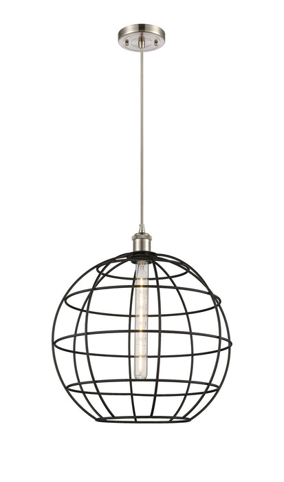Innovations 516-1P-SN-CE-16-BK LED Pendant, Satin Nickel