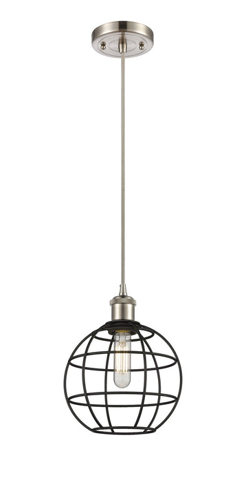 Innovations 516-1P-SN-CE-8-BK LED Pendant, Satin Nickel