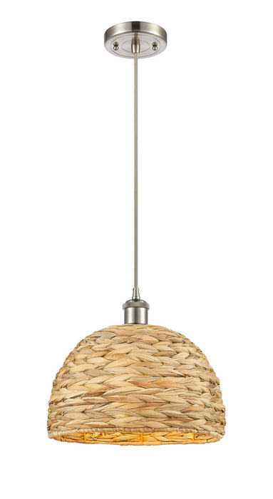 Innovations 516-1P-SN-RBD-12-NAT One Light Pendant, Satin Nickel